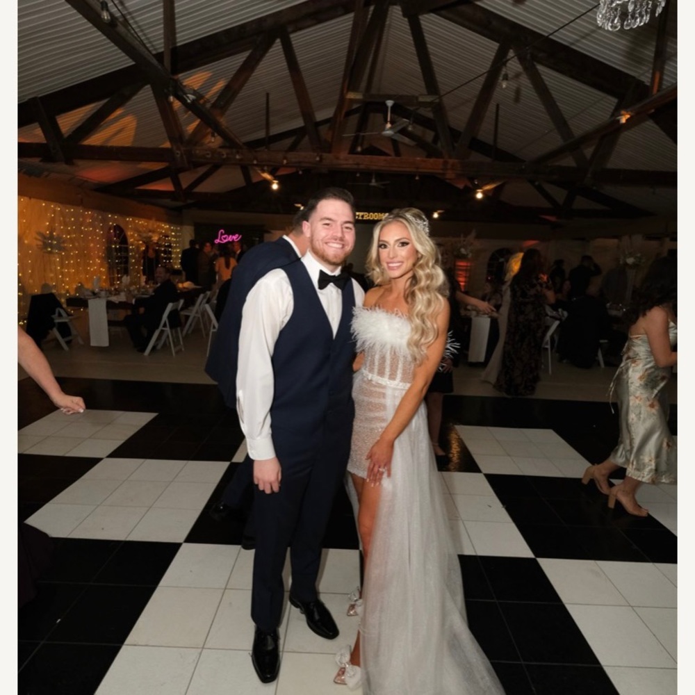 Short white sequin dress